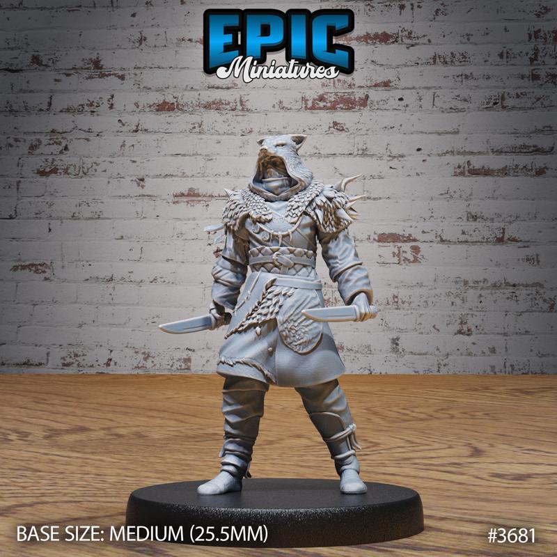 Mountain Wolf Bandit Knifes ‧ DnD Miniature ‧ Tabletop Miniatures ‧ Gaming Monster ‧ 3D Model ‧ RPG ‧ DnDminis ‧ STL FILE