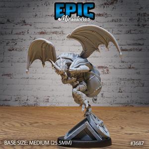 Draconic Bandit Flying ‧ DnD Miniature ‧ Tabletop Miniatures ‧ Gaming Monster ‧ 3D Model ‧ RPG ‧ DnDminis ‧ STL FILE
