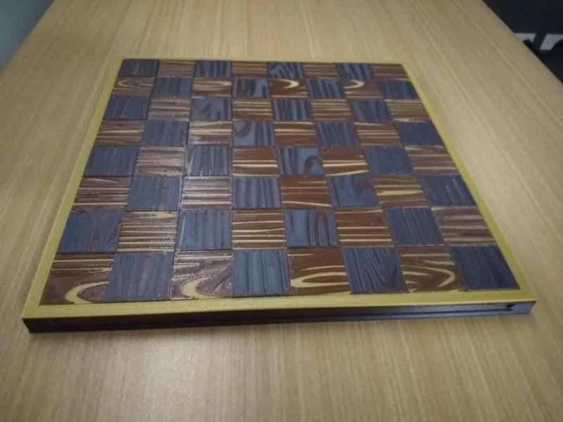 Travel-size Woodgrain Checkers Set