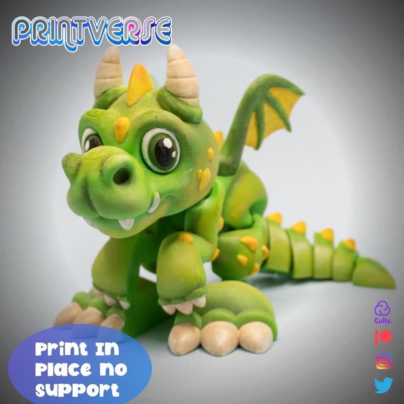 Flexy Print In Place Baby Wvyern Dragon