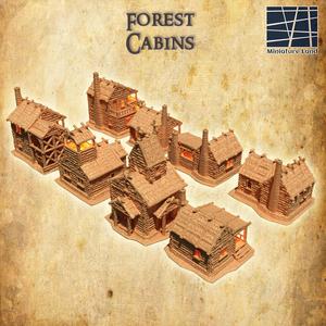 Forest Cabins - Tabletop Terrain - 28 MM