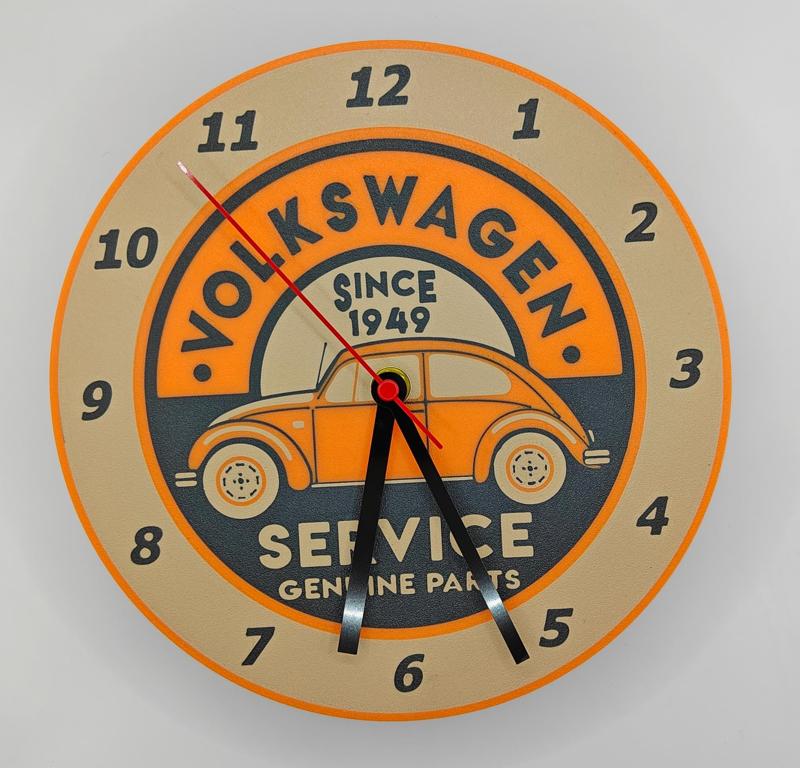 Vintage Volkswagen Service Logo Clock