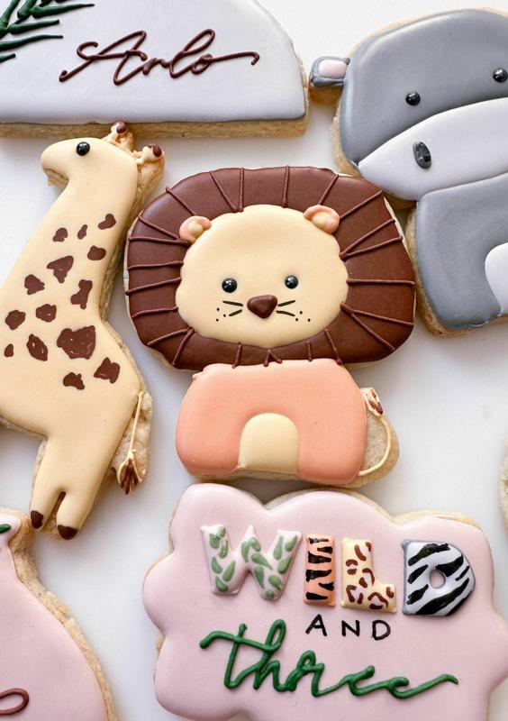 Lion Cookie Cutter in 5 sizes - Mod Safari Jungle Animal - Sharp Edges!