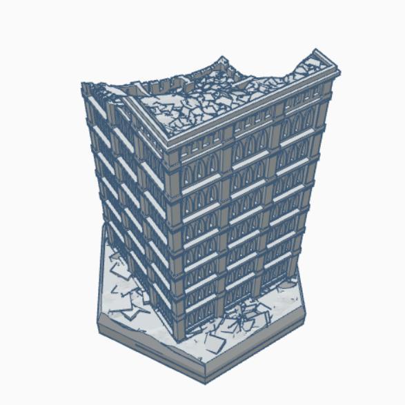 Gothic Ruined Building 106 Hex Map Scale HMSGR0106
