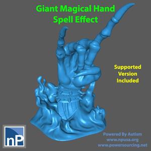 Giant Heavy Metal Hand Spell Effect