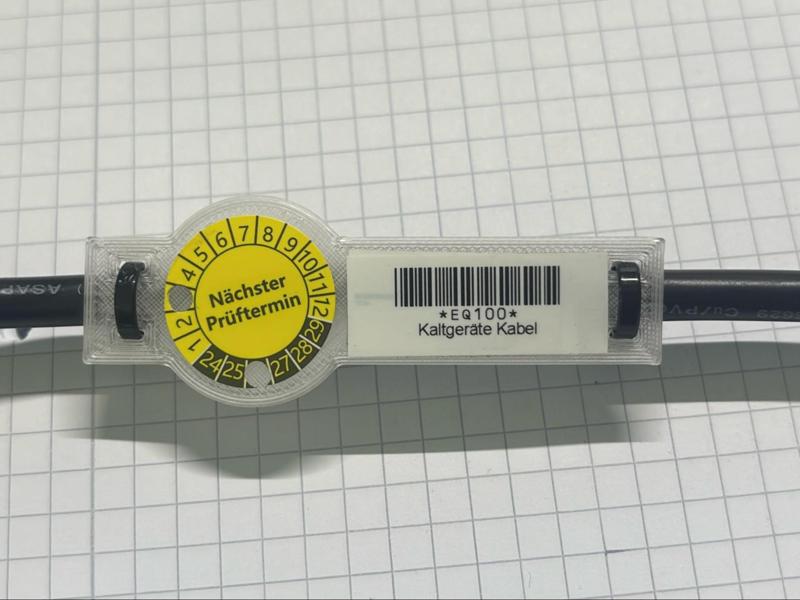 Cable Label Holder with Test Tag