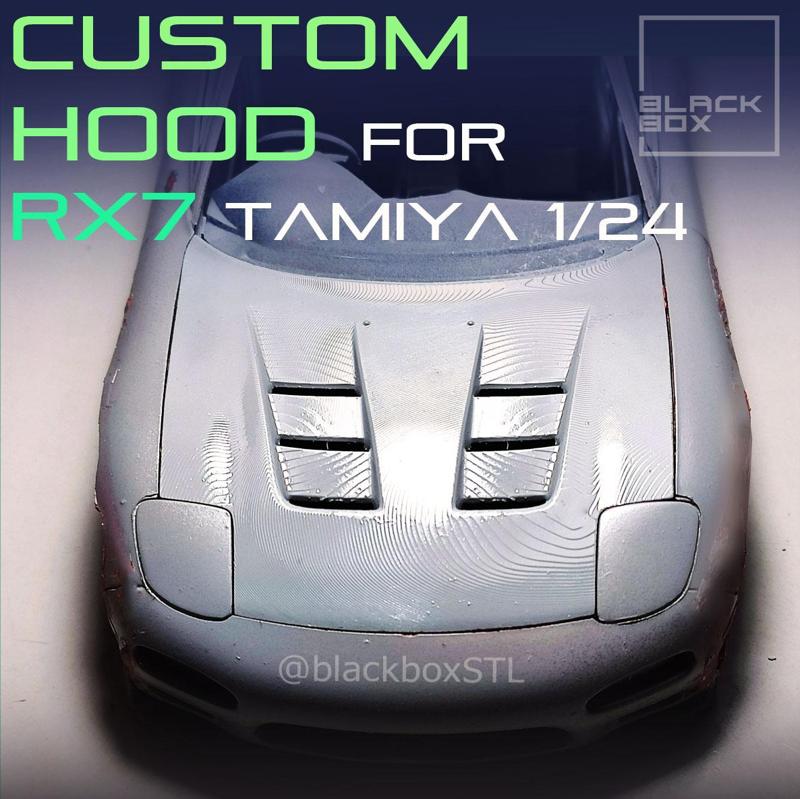 CUSTOM HOOD FOR RX7 TAMIYA 1-24 MODELKIT