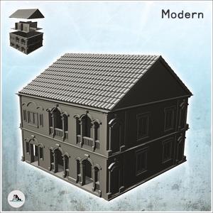 Colonial style house with tile roof (5) - Cold Era Modern Warfare Conflict World War 3 RPG  Post-apo