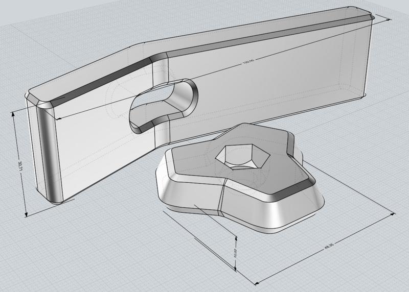 Schnellspanner für Aluschienen C-Profil / Quick release for aluminium rails C-profile
