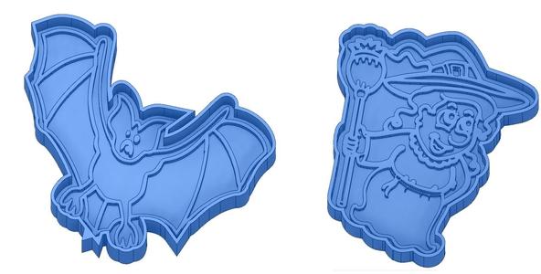 Biscuit Moulds - Halloween - Witch - Pumpkin - Ghost - Spider - Bat - Cookie Cutter - Cookie cutter