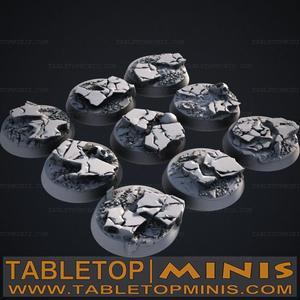 Cracked Earth 25mm Bases