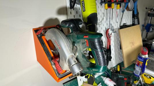 Wall mount for circular saw