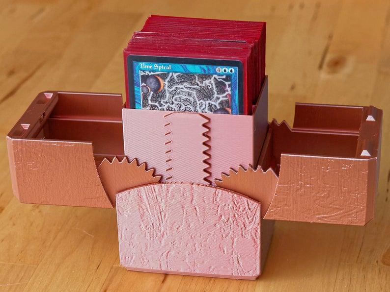 Geared Deck Box With Magnetic Latch (60 Card + 15 Card Sideboard)