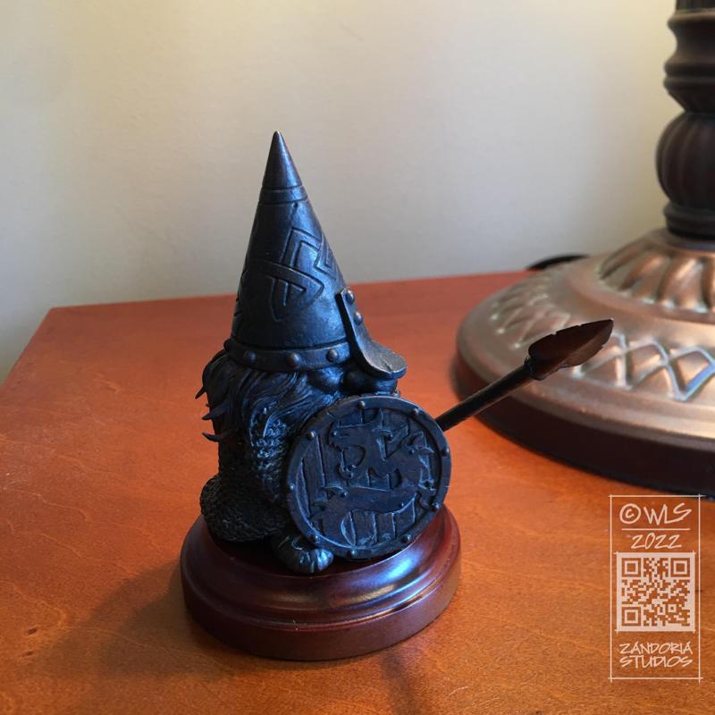 Gonk Gnome Warrior with Spear, Fantasy Tabletop RPG Miniature or Figurine