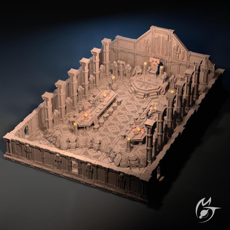 Dwarven Throne Room Bundle - modular OpenLOCK Terrain