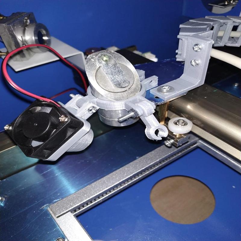 K40 Fan + laser diode mount
