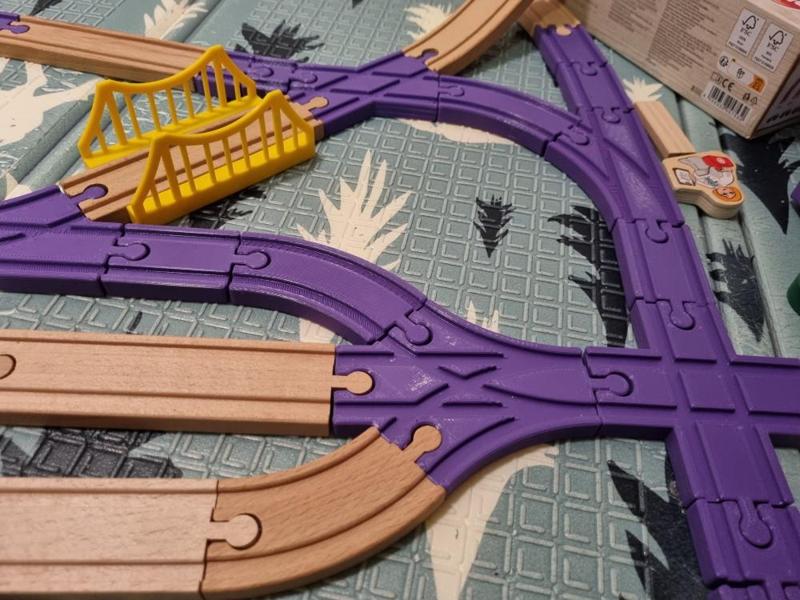 Lidl Playtive / Ikea compatible wooden train rails / Koleje pro dřevěné vlaky Lidl Playtive / Ikea