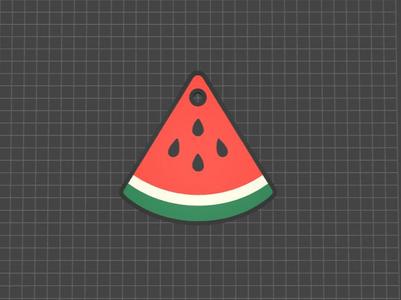 Watermelon Slice Keychain (3D Print Model)