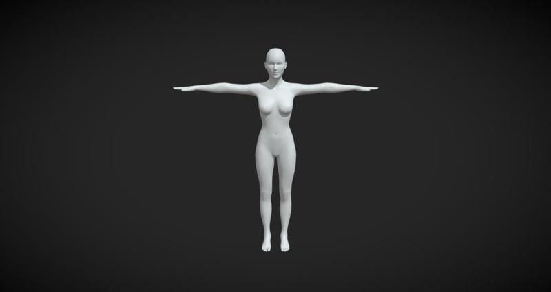 Women Body Base Mesh T-Pose