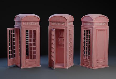 K6 British Telephone Booth.