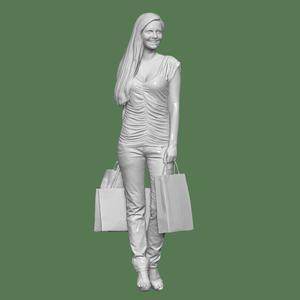 WOMAN SHOPPING FOR DIORAMA PEOPLE CHARACTER