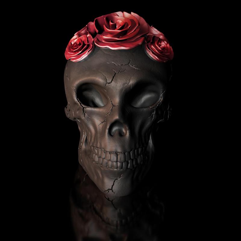 Skull with roses II