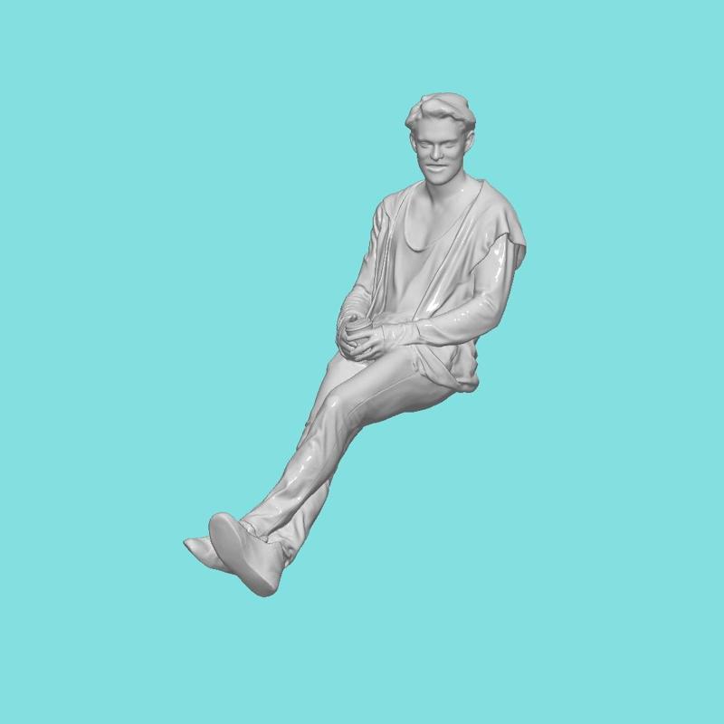 MAN SIT PEOPLE CHARACTER DIORAMA