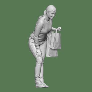 WOMAN BAG PEOPLE CHARACTER
