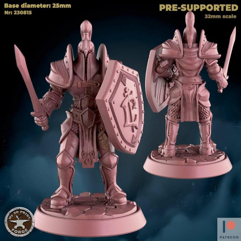 Female Footman with Shield Attack