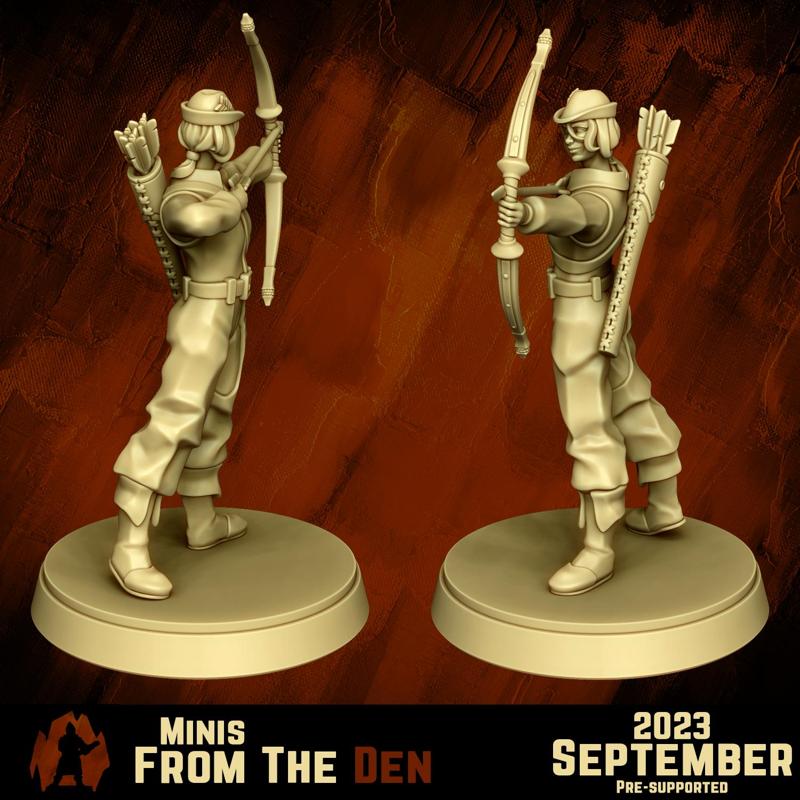 Archer Aiming - DND MINIATURE [PRESUPPORTED]