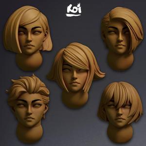Jade Fangs - Miniature heads bundle