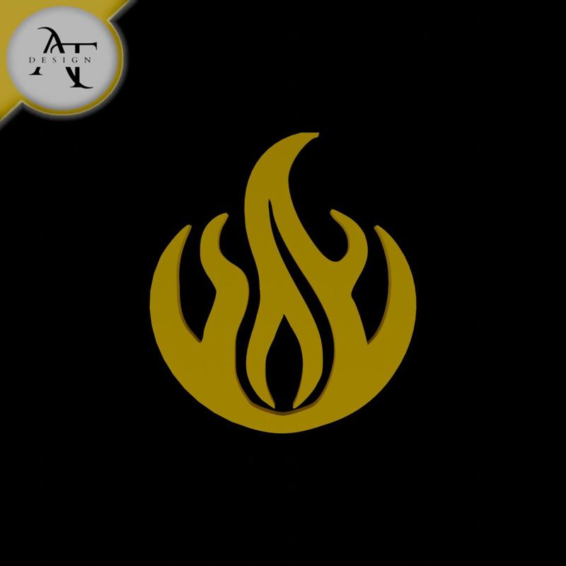 Simple Flame Symbol - 2D Art