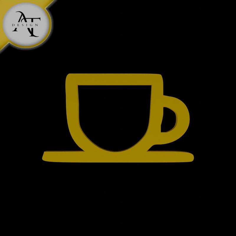 Simple Coffee Cup Symbol - 2D Art