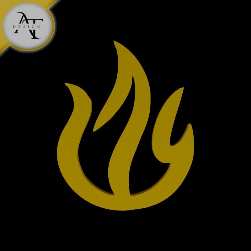 Simple Flame Symbol - 2D Art