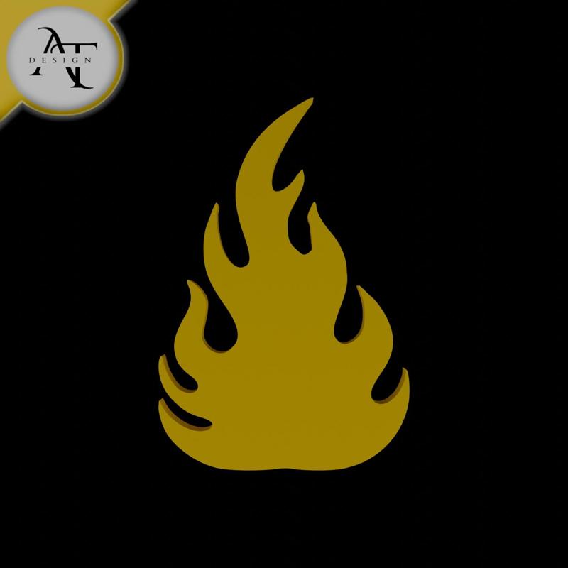 Simple Flame Symbol - 2D Art