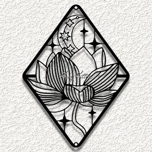 lotus crystals WALL ART HOME DECOR