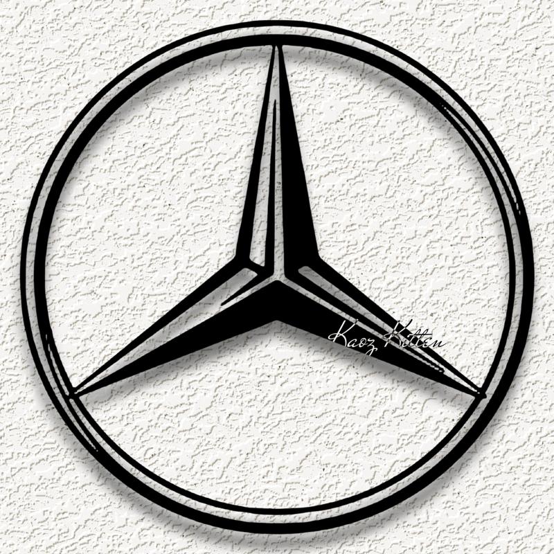mercedes car emblem logo WALL ART HOME DECOR