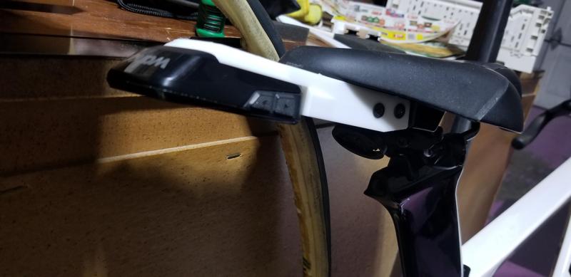 Obnoxiously aero Wahoo saddle tail mount for Fizik Mistica