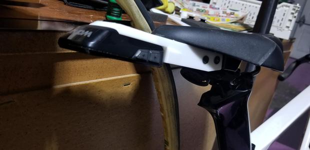 Obnoxiously aero Wahoo saddle tail mount for Fizik Mistica