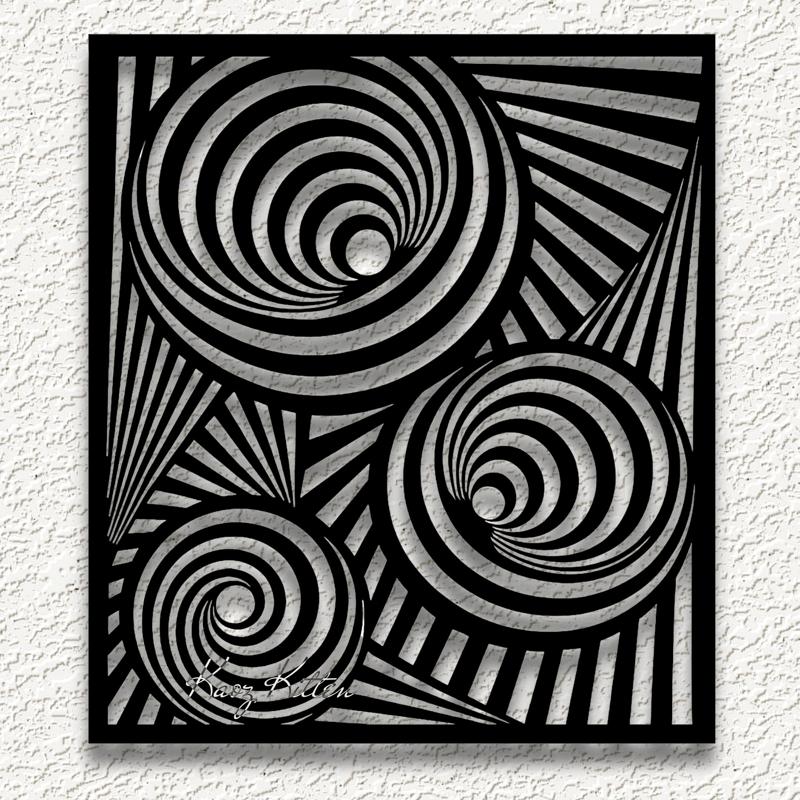 optical illusion vortex flowers v1 wall art home decor