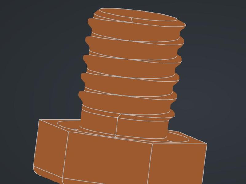 Bottle-Thread Bolt & Nut (with Cable Channel)