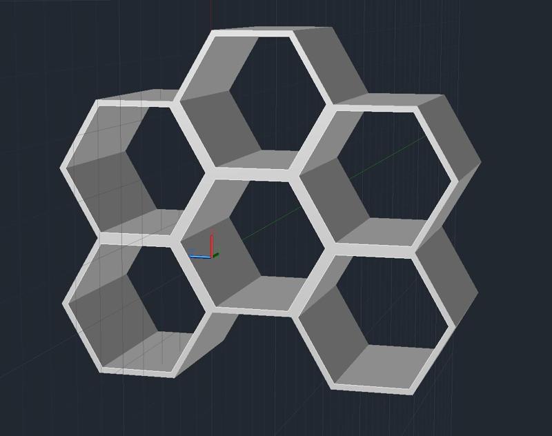 Hexagonal organizer for desktop