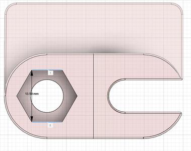 Anti Z Wobble M8 nut (13.5mm side to side)