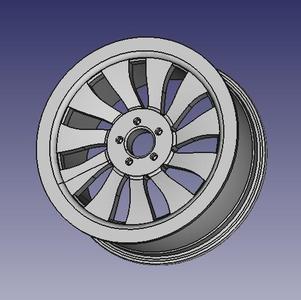 WHEEL RIM SPORTCAR 3D PRINT PROTOTYPE