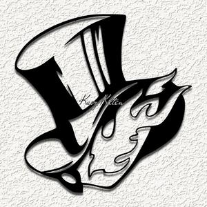 persona 5 thieves hat wall art home decor