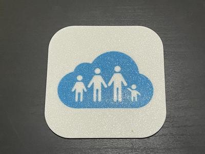 iCloud Family App Icon for iPhone Coaster