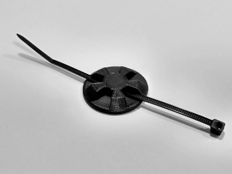 Round zip tie anchor