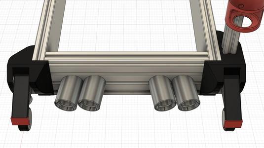 Single Angled 70mm Exhaust take M8 bolt