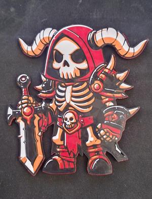 Skeleton Warrior Refrigerator Magnet