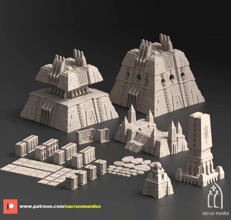 Karnac Subterranean Complex. Scifi / Ancient Alien / Egypt /. Terrain and Scenery for Wargames